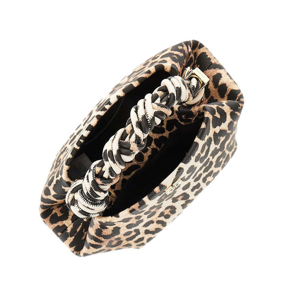 Ganni Leopard Faux Leather Small Bou Bag - Picture 3 of 4